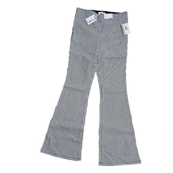 Women's JESSICA SIMPSON Flare Houndstooth Wide Leg Pants 29 - Picture 1 of 4